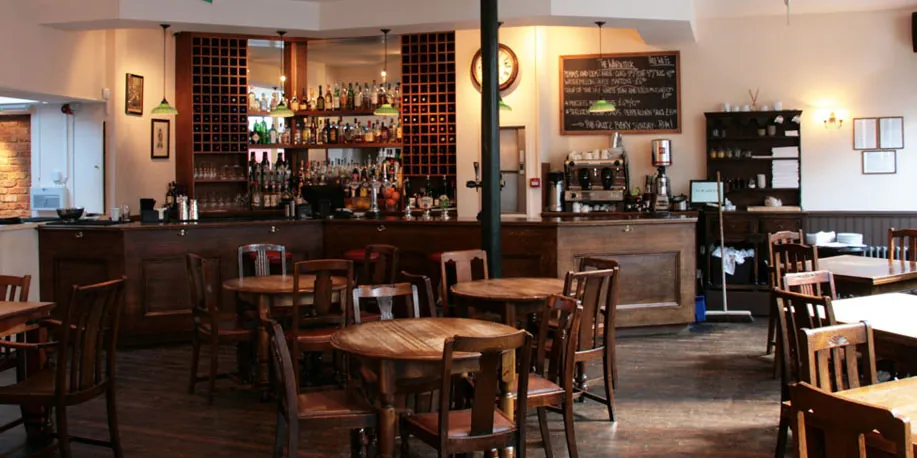 A reserved table in the bar at The Warwick